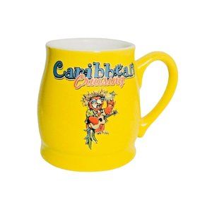 Coffee Mug Caribbean Cruising Parrot Ukulele Tropical Drink Soup Cup M Ware 4"